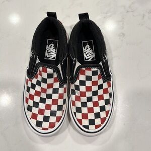 Red Black Checkered Little Kid Vans